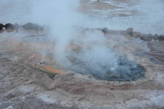 A água frevente dos Geisers del Tatio, na região do Atacama, no norte do Chile